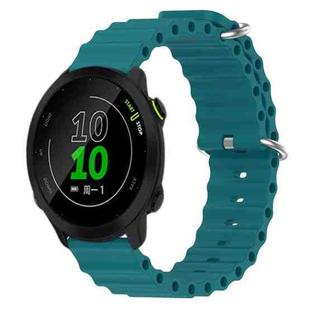 For Garmin Forerunner 158 20mm Ocean Style Silicone Solid Color Watch Band(Green)