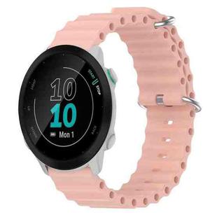 For Garmin Forerunner 55 20mm Ocean Style Silicone Solid Color Watch Band(Pink)