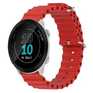 For Garmin Forerunner 55 20mm Ocean Style Silicone Solid Color Watch Band(Red)