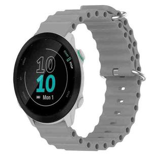 For Garmin Forerunner 55 20mm Ocean Style Silicone Solid Color Watch Band(Grey)