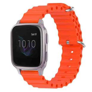For Garmin Venu SQ 20mm Ocean Style Silicone Solid Color Watch Band(Orange)