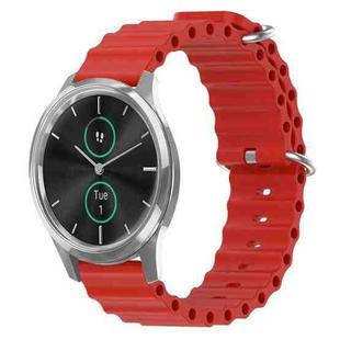 For Garminmove Luxe 20mm Ocean Style Silicone Solid Color Watch Band(Red)