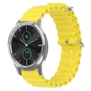 For Garminmove Luxe 20mm Ocean Style Silicone Solid Color Watch Band(Yellow)