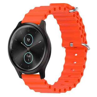 For Garmin Garminmove Style 20mm Ocean Style Silicone Solid Color Watch Band(Orange)