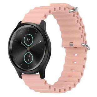 For Garmin Garminmove Style 20mm Ocean Style Silicone Solid Color Watch Band(Pink)