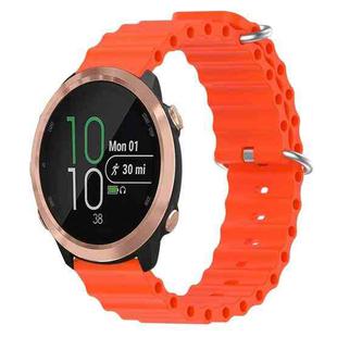 For Garmin Forerunner 645 Music 20mm Ocean Style Silicone Solid Color Watch Band(Orange)