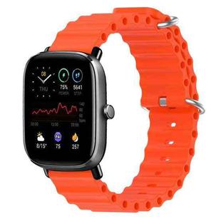 For Amazfit GTS 2 Mini 20mm Ocean Style Silicone Solid Color Watch Band(Orange)