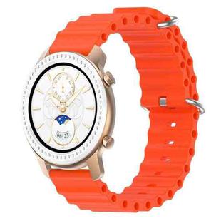 For Amazfit GTR 42mm 20mm Ocean Style Silicone Solid Color Watch Band(Orange)