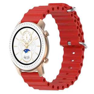For Amazfit GTR 42mm 20mm Ocean Style Silicone Solid Color Watch Band(Red)