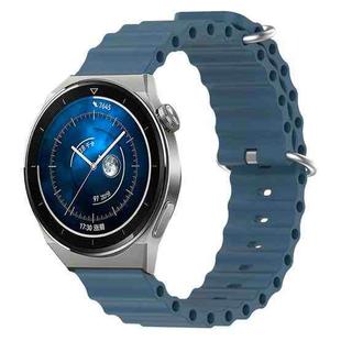 For Huawei Watch GT3 Pro 43mm 20mm Ocean Style Silicone Solid Color Watch Band(Rock Gray)