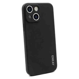 For iPhone 14 Plus ENKAY Liquid Silicone Shockproof Soft Phone Case(Black)