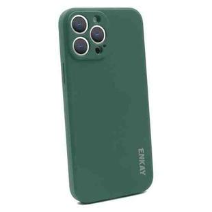 For iPhone 14 Pro ENKAY Liquid Silicone Shockproof Soft Phone Case(Dark Green)