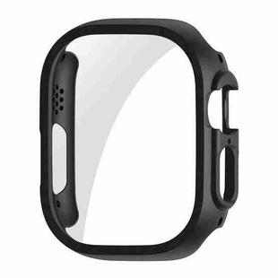 For Apple Watch Ultra 49mm ENKAY PC Frame 9H Tempered Glass Case(Black)