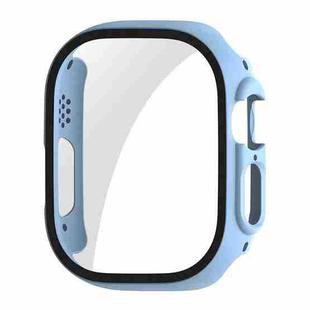For Apple Watch Ultra 49mm ENKAY PC Frame 9H Tempered Glass Case(Blue)