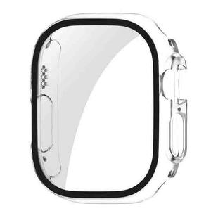 For Apple Watch Ultra 49mm ENKAY PC Frame 9H Tempered Glass Case(Transparent)