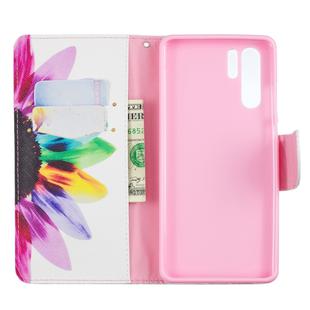 Colored Drawing Pattern Horizontal Flip Leather Case for Huawei P30 Pro,with Holder & Card Slots & Wallet(Sunflower)