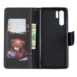 Colored Drawing Pattern Horizontal Flip Leather Case for Huawei P30 Pro,with Holder & Card Slots & Wallet(Bear)