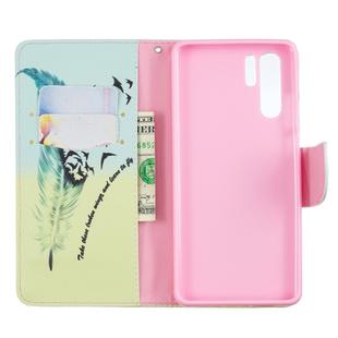 Colored Drawing Pattern Horizontal Flip Leather Case for Huawei P30 Pro,with Holder & Card Slots & Wallet(Feather Bird)