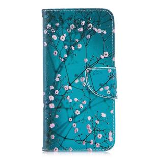 Colored Drawing Pattern Horizontal Flip Leather Case for Huawei P Smart & Honor 10 Lite, with Holder & Card Slots & Wallet(Plum Blossom)