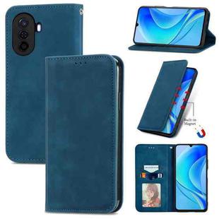 For Huawei Enjoy 50 Retro Skin Feel Magnetic Leather Phone Case(Blue)