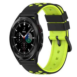 For Samsung  Galaxy Watch4 Classic 46mm 20mm Two-Color Silicone Watch Band(Black+Grey)