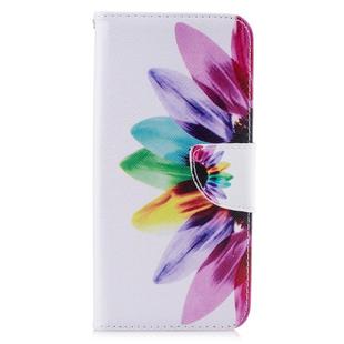 Colored Drawing Pattern Horizontal Flip Leather Case for Huawei Mate 20 Lite, with Holder & Card Slots & Wallet(Sunflower)