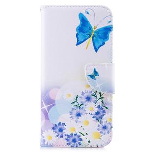 Colored Drawing Pattern Horizontal Flip Leather Case for Huawei Mate 20 Lite, with Holder & Card Slots & Wallet(Two Butterflies)