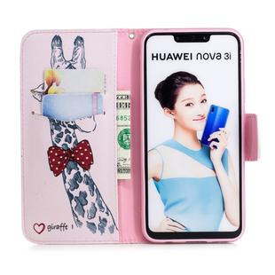 Colored Drawing Pattern Horizontal Flip Leather Case for Huawei Nova 3i&P smart plus,with Holder & Card Slots & Wallet(Deer)