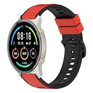 For Xiaomi MI Watch Sport 22mm Two-Color Silicone Watch Band(Red+Black)