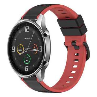 For Xiaomi MI Watch Color 22mm Two-Color Silicone Watch Band(Black+Red)