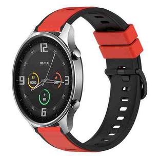 For Xiaomi MI Watch Color 22mm Two-Color Silicone Watch Band(Red+Black)