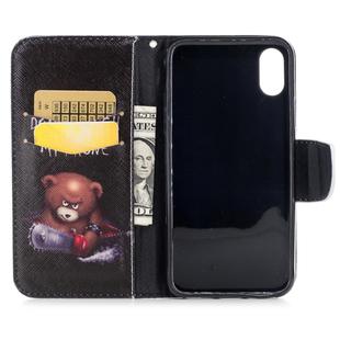 Colored Drawing Pattern Horizontal Flip Leather Case for Huawei Honor 10, with Holder & Card Slots & Wallet(Bear)