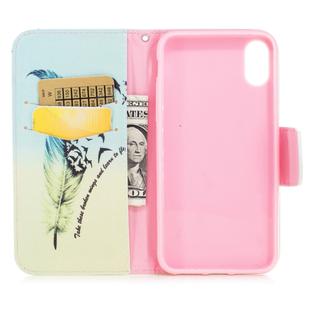 Colored Drawing Pattern Horizontal Flip Leather Case for Huawei Honor 10, with Holder & Card Slots & Wallet(Feather Bird)