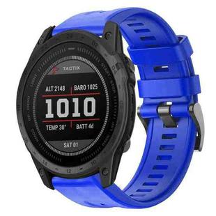For Garmin Tactix 7 Metal Buckle Solid Color Silicone Watch Band(Skyblue)