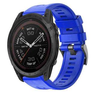 For Garmin Tactix 7 Pro Metal Buckle Solid Color Silicone Watch Band(Skyblue)