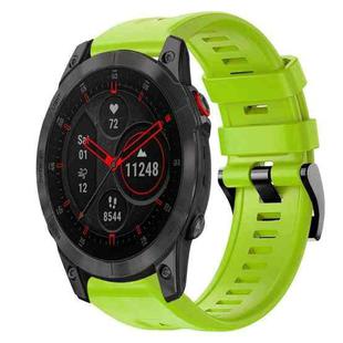 For Garmin EPIX Gen 2 Metal Buckle Solid Color Silicone Watch Band(Green)