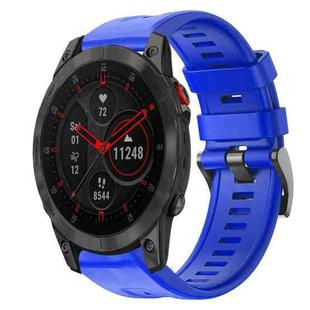 For Garmin EPIX Gen 2 Metal Buckle Solid Color Silicone Watch Band(Sky Blue)