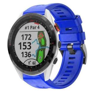 For Garmin Approach S62 Metal Buckle Solid Color Silicone Watch Band(Sky Blue)