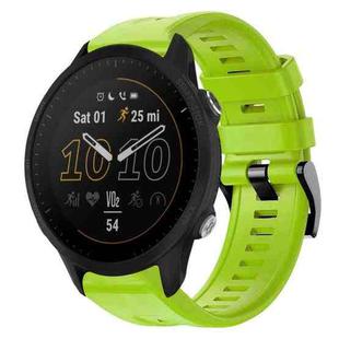 For Garmin Forerunner 955 Metal Buckle Solid Color Silicone Watch Band(Green)