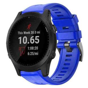 For Garmin Forerunner 945 Metal Buckle Solid Color Silicone Watch Band(Sky Blue)