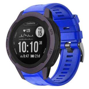 For Garmin Instinct 2S Metal Buckle Solid Color Silicone Watch Band(Skyblue)