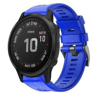 For Garmin Fenix 6S Pro Metal Buckle Solid Color Silicone Watch Band(Skyblue)