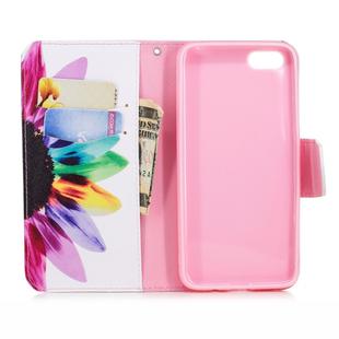 Colored Drawing Pattern Horizontal Flip Leather Case for HuaweiY5&Y5Prime,with Holder & Card Slots & Wallet(Sunflower)