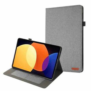 For Xiaomi Mi Pad 5 Pro 12.4  Fabric Leather Tablet Case(Grey)