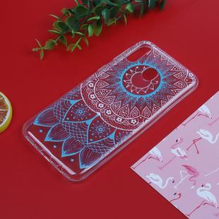 Stylish and Beautiful Pattern TPU Drop Protection Cover for Galaxy M20(Blue pattern)