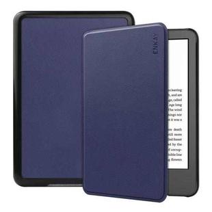 For Amazon Kindle 2022 Gen11 ENKAY Custer Texture Leather Smart Case(Dark Blue)