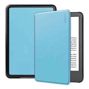 For Amazon Kindle 2022 Gen11 ENKAY Custer Texture Leather Smart Case(Light Blue)