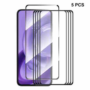 For Motorola Edge 30 Neo 5pcs ENKAY Full Glue 0.26mm 9H 2.5D Tempered Glass Full Film