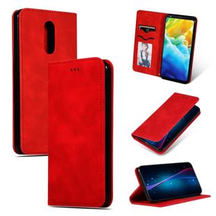 Retro Skin Feel Business Magnetic Horizontal Flip Leather Case for LG Stylo 5(Red)