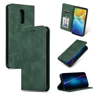 Retro Skin Feel Business Magnetic Horizontal Flip Leather Case for LG Stylo 5(Army Green)